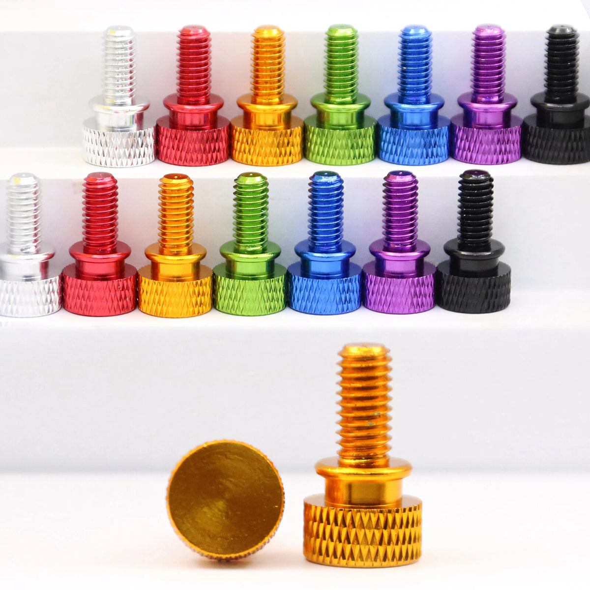 M3 Knurled Thumb Screws – Colorful Aluminum Alloy Hand-Tighten Grip Bolts