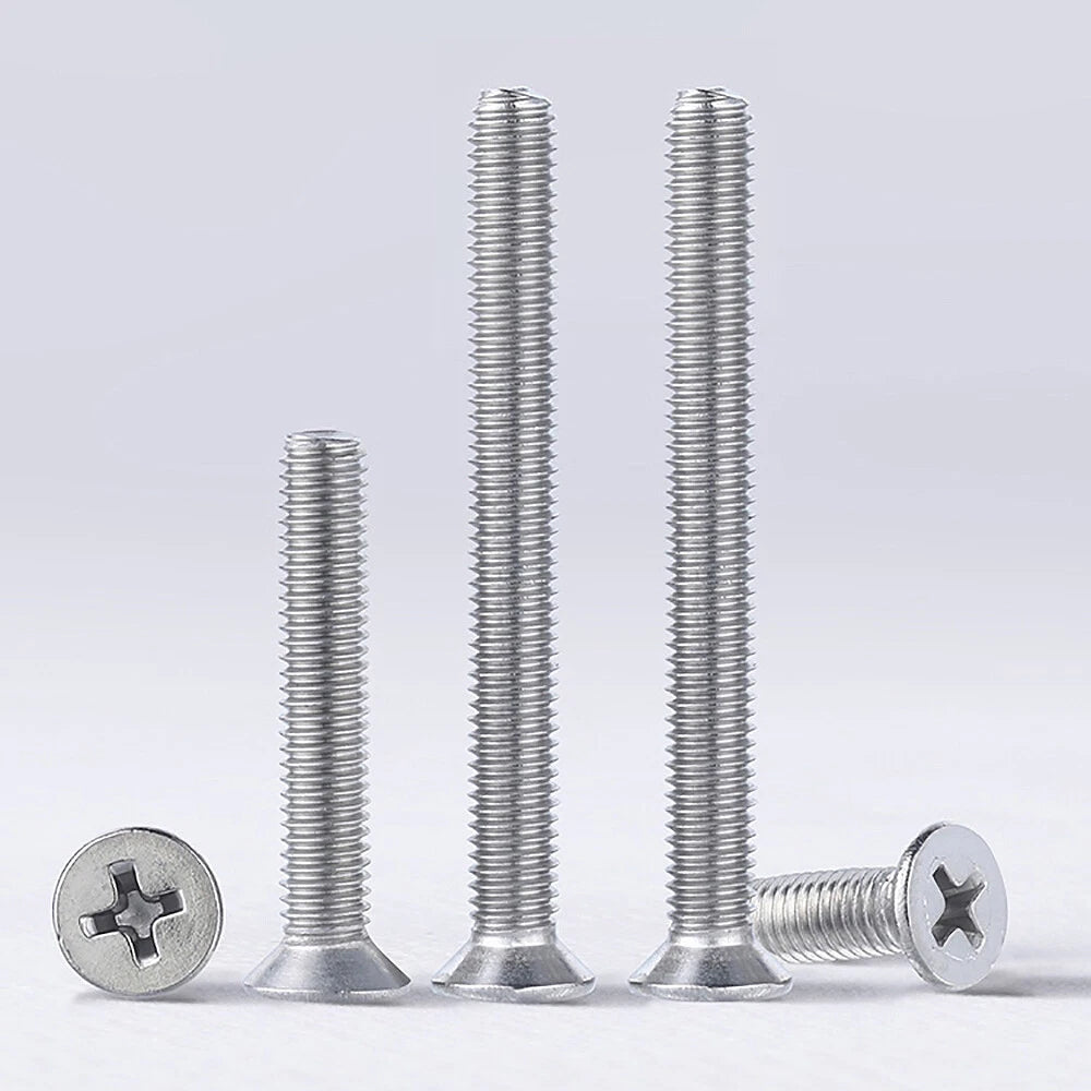 M3.5 Stainless Steel Phillips Countersunk Flat Head Machine Screws – 6 to 60mm