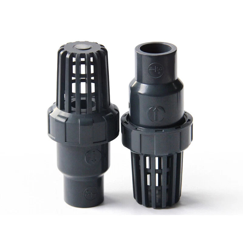 PVC Bottom Check Valve Pipe Fittings Non-Return Valve Solvent Weld ID 20-75mm