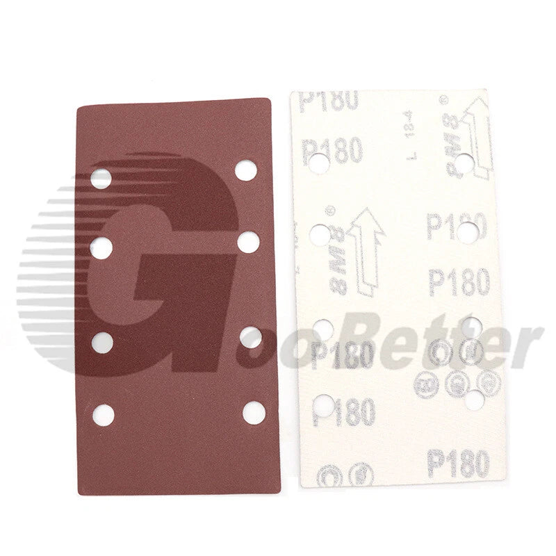 Hook and Loop 1/3 Punched Sanding Sheets 93 x 185mm Sandpaper Pads 40-800 Grit