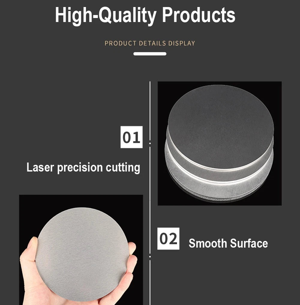 1060 Round Aluminum Sheet Disc Plate Dia 50mm-300mm Thick 1-10mm DIY Craft Model