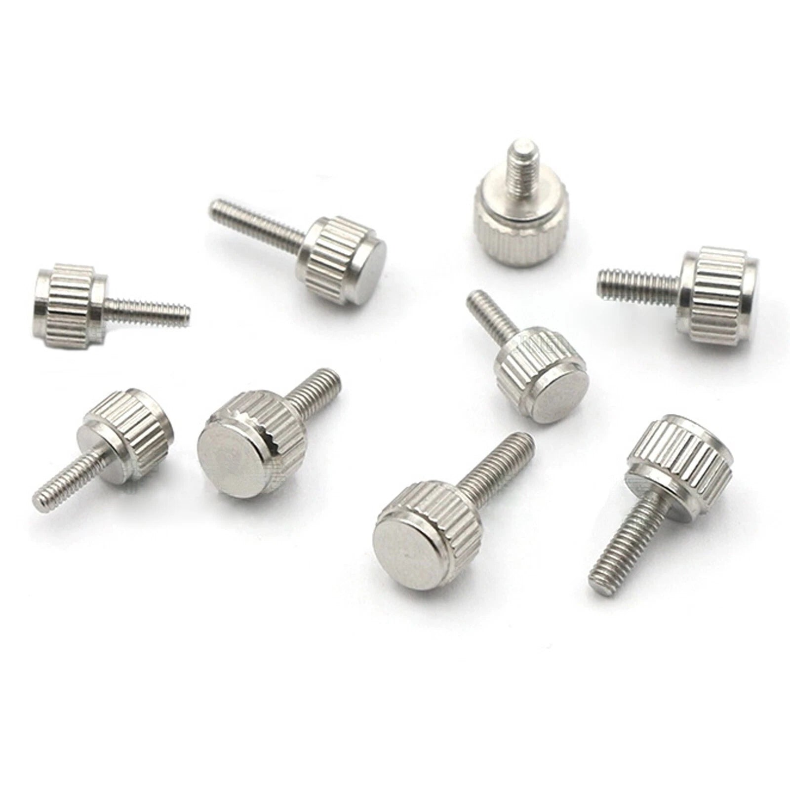 M2 M2.5 Knurled Thumb Screws, 303 Stainless Steel Round Knob Hand-Tighten Bolts