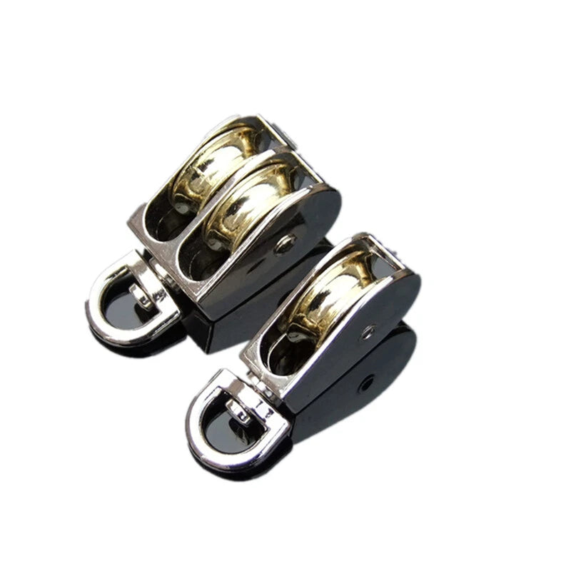 Single Dual Pulley Rope Pully Lifting Wheel Swivel 43mm 58mm 86mm Zinc Alloy