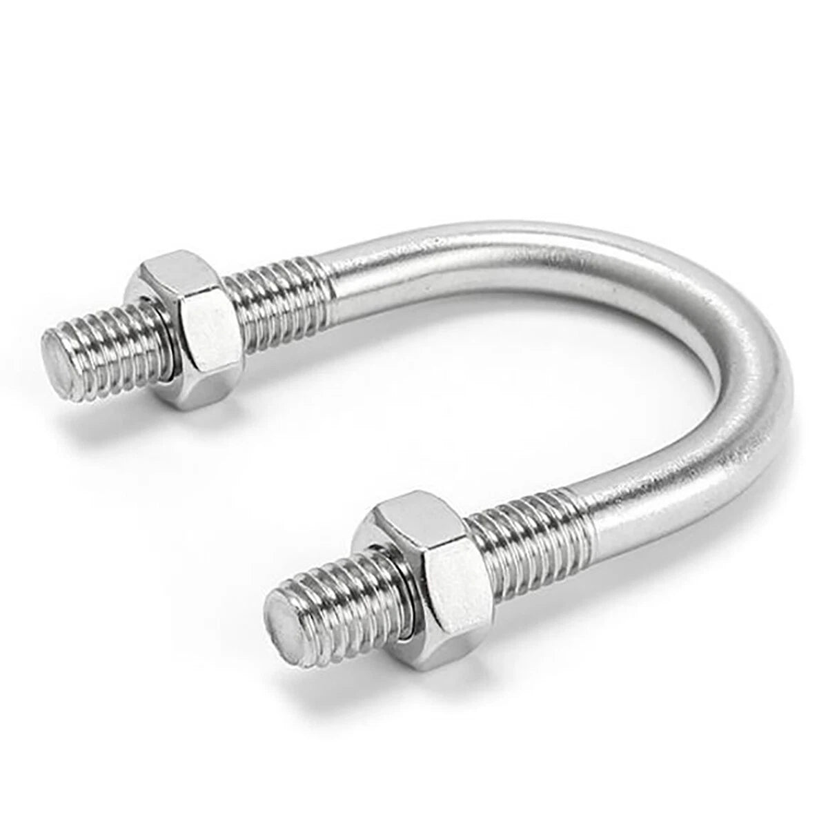 M6 M8 U - Bolt Exhaust Clamp with Hex Nuts — 304 Stainless Steel Pipe Tube Clip - HomeDIYer