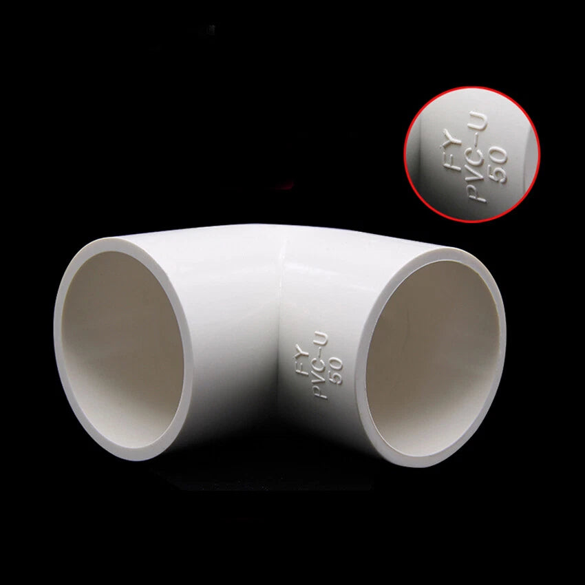 PVC 16mm-200mm ID Equal Water Supply Pipe Elbow Fittings Adapter Connector
