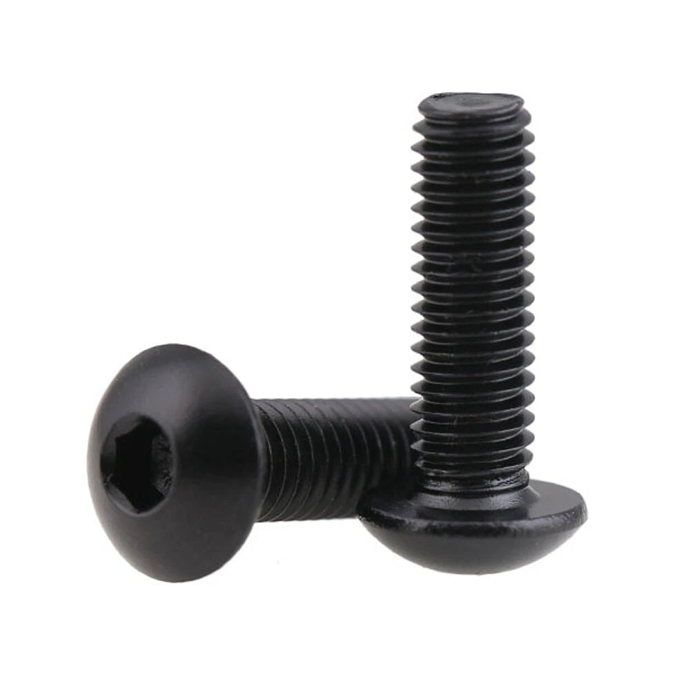 Button Head Hex Socket Machine Screws — M3 M4 M5 | A2 Stainless & Black | DIN 7380