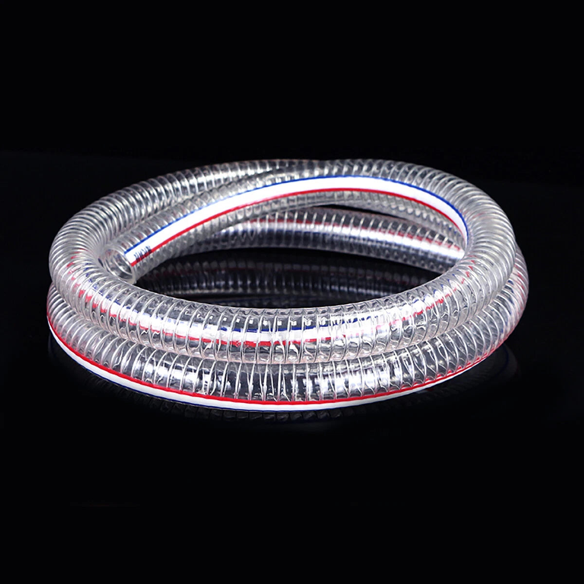 Transparent PVC Steel Wire Reinforced Flexible Hose — Fuel Oil Water Air Gas Pipe Tube