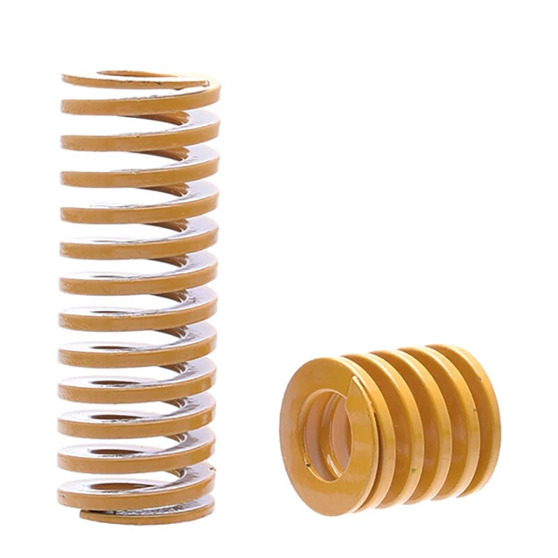 Die Springs OD 10mm L 15-100mm Extra Light Load Yellow Compression Mould Spring