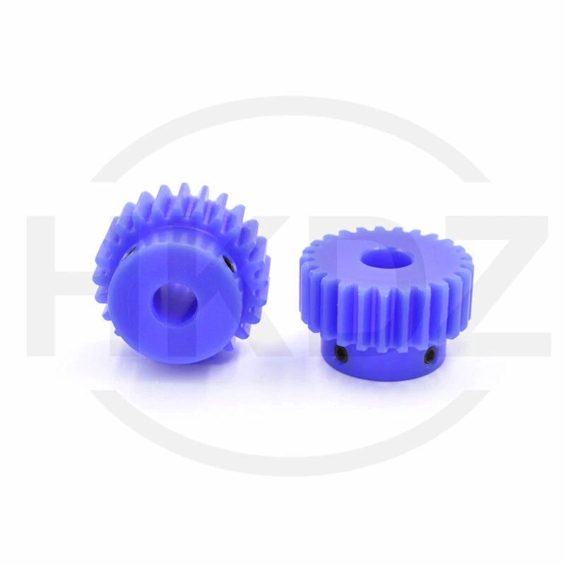 1.5 Mod Blue Nylon Spur Gear 15-60T,Bore 6-12mm Pinion Gear With Step Motor Gear