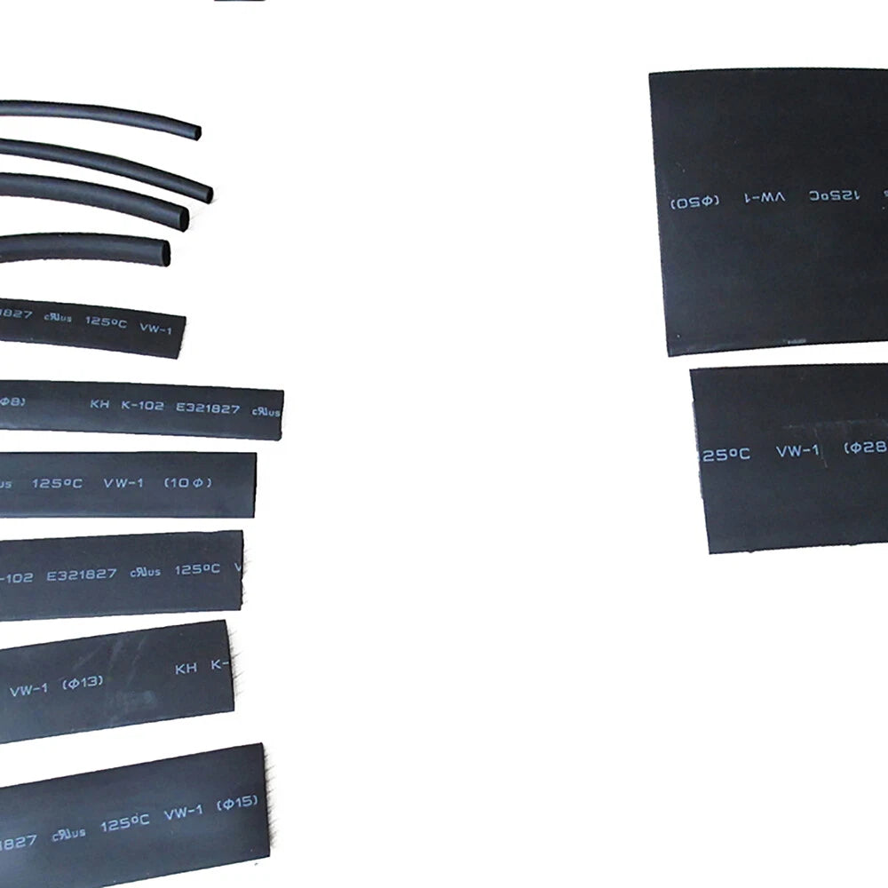 Black 2:1 Heat Shrink Tubing – Polyolefin Cable Sleeving, Dia 0.6mm to 120mm