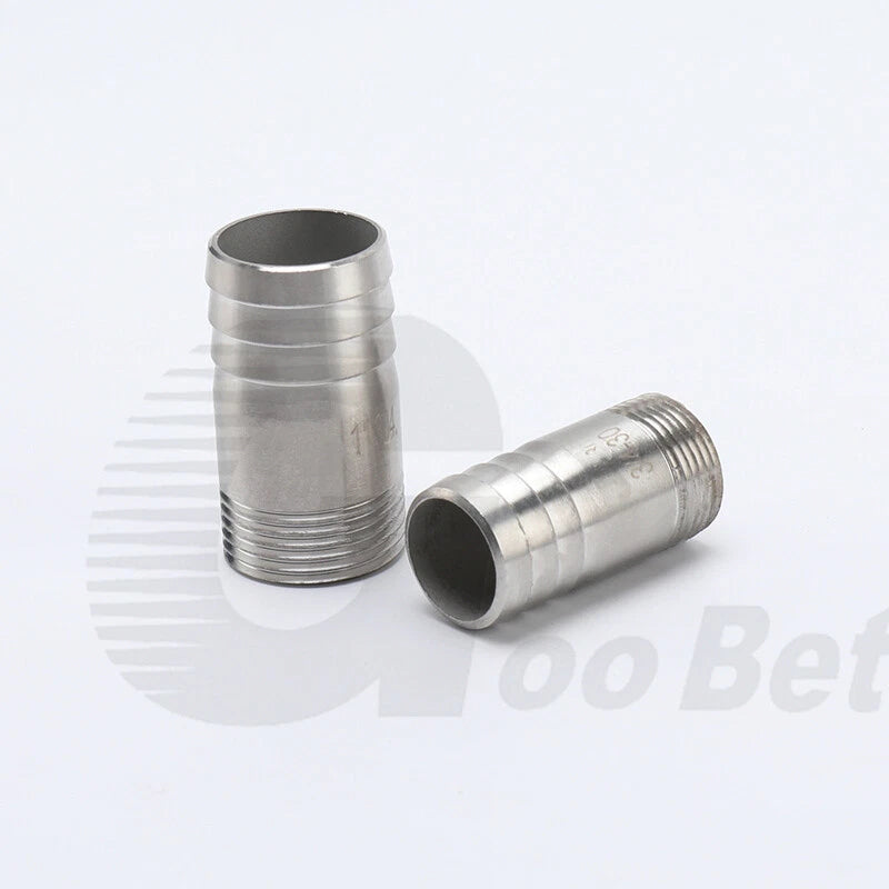 Stainless Steel Hosetail Barbed Hose Connector — BSP Male Thread (DN8 to DN100)
