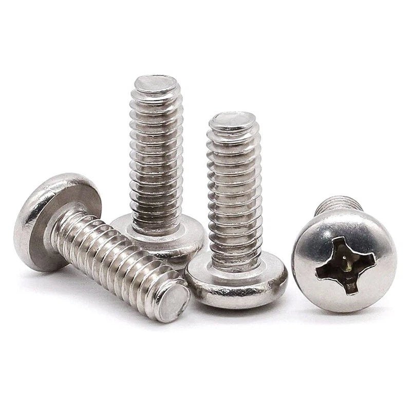 Stainless Steel Pozi Pan Head Machine Screws M8 and M10 Multiple Lengths - HomeDIYer
