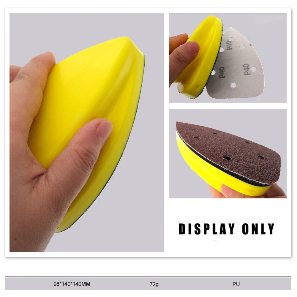 Rectangular & Triangular Hand Sanding Blocks — PU Foam Hook & Loop Pads for Sandpaper and Polishing