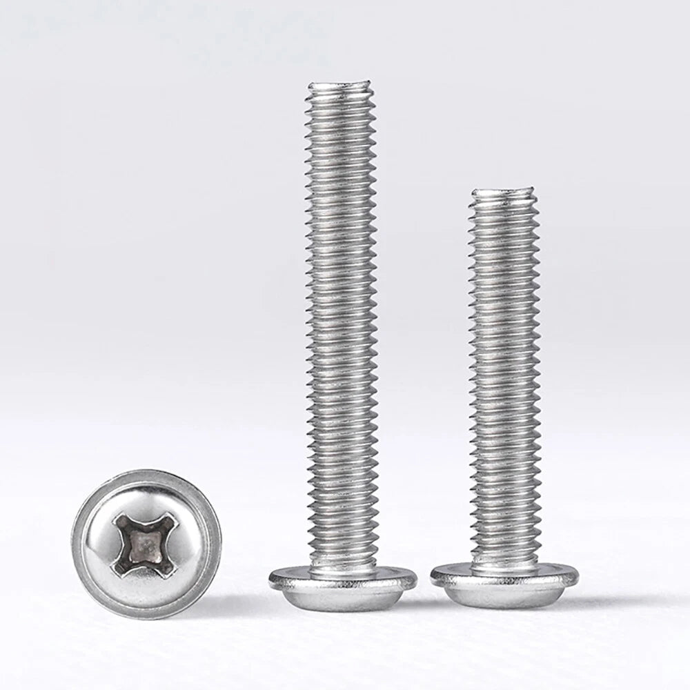 Phillips Flanged Button Head Screws M1.4–M6 | 304 Stainless Steel - HomeDIYer
