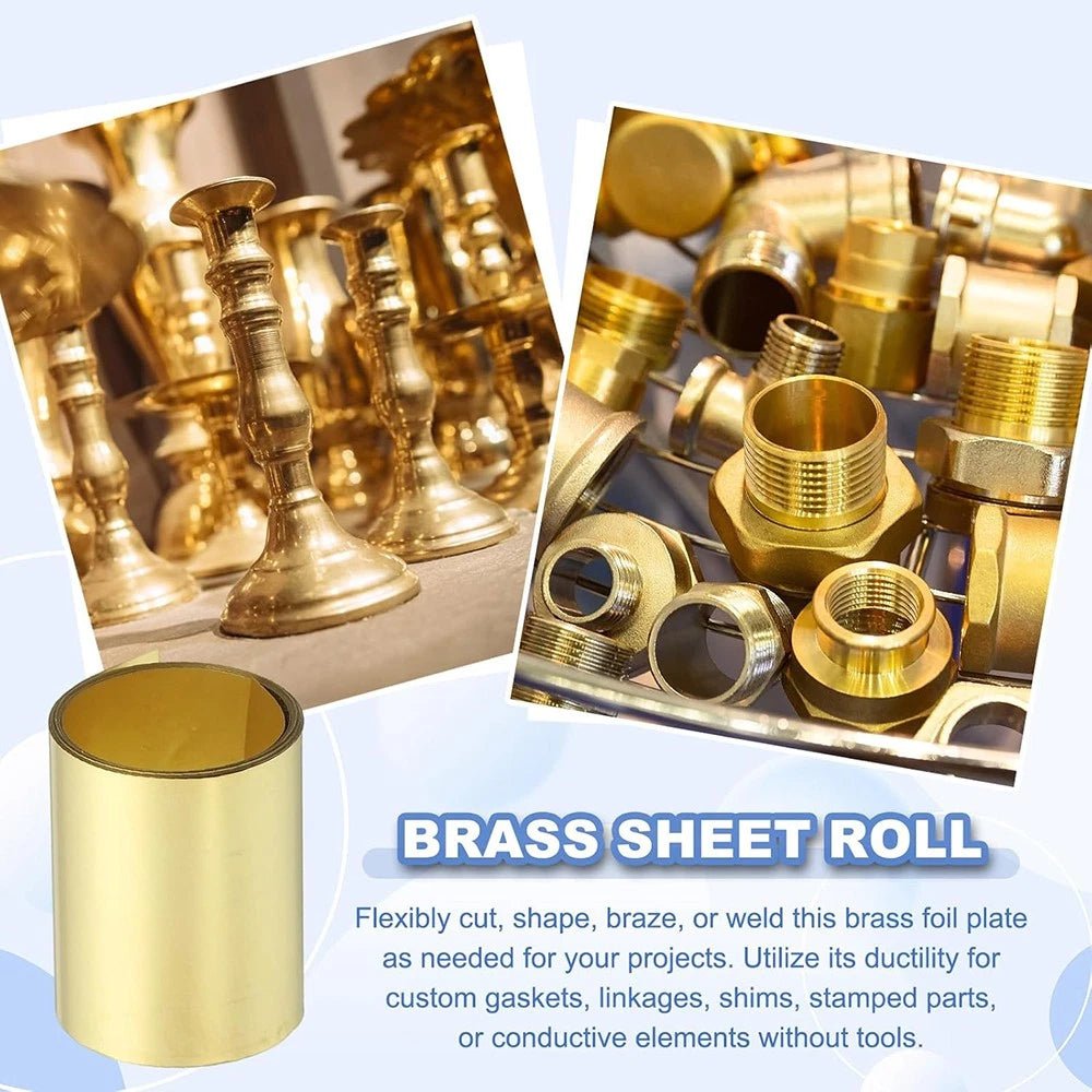 Thin Brass Sheet Roll Metal Foil Shim Plate Thick 0.01mm-0.1mm Model Making - HomeDIYer