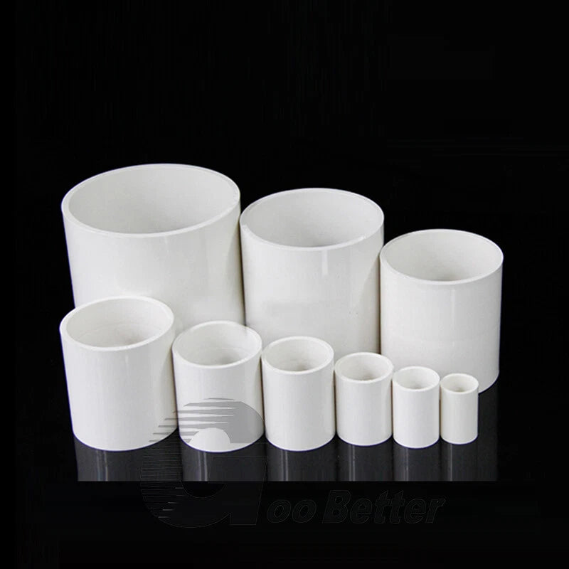 16mm-160mm PVC Straight Connector Sleeve Pipe Fittings for Fishbowl Tank Metric