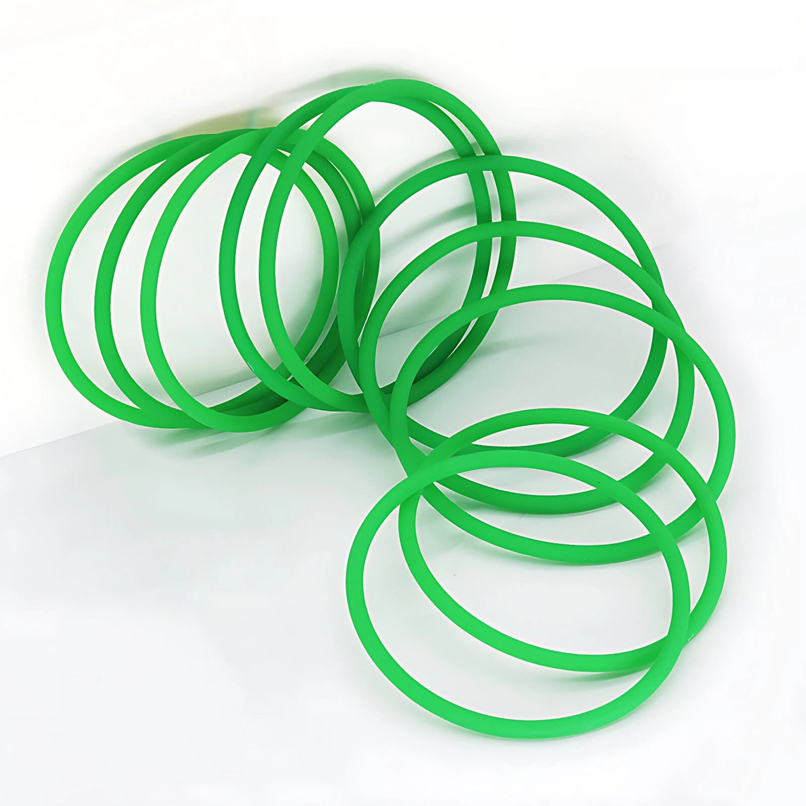 PU Round Belt Green Polyurethane Drive Belting Close Loop — 2mm to 10mm Diameter
