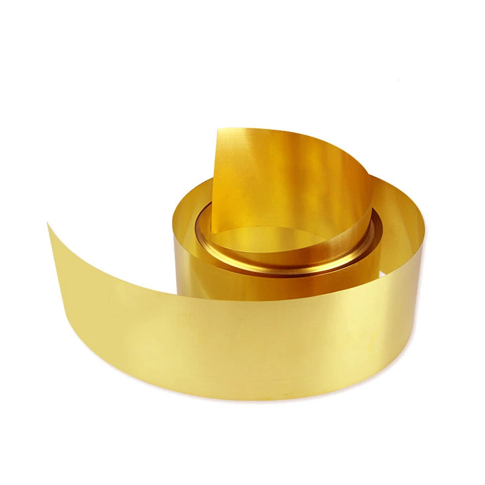 1 Meter Brass Metal Thin Sheet Foil Plate Width 200mm Thick 0.02/0.03/0.05-0.8mm