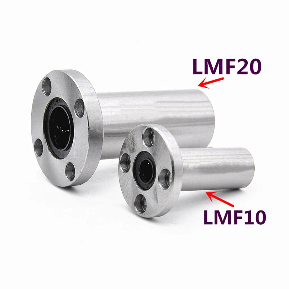 Lengthened Round Flange Shaft Linear Bushing Bearings 6mm-60mm LMF6LUU-LMF60LUU