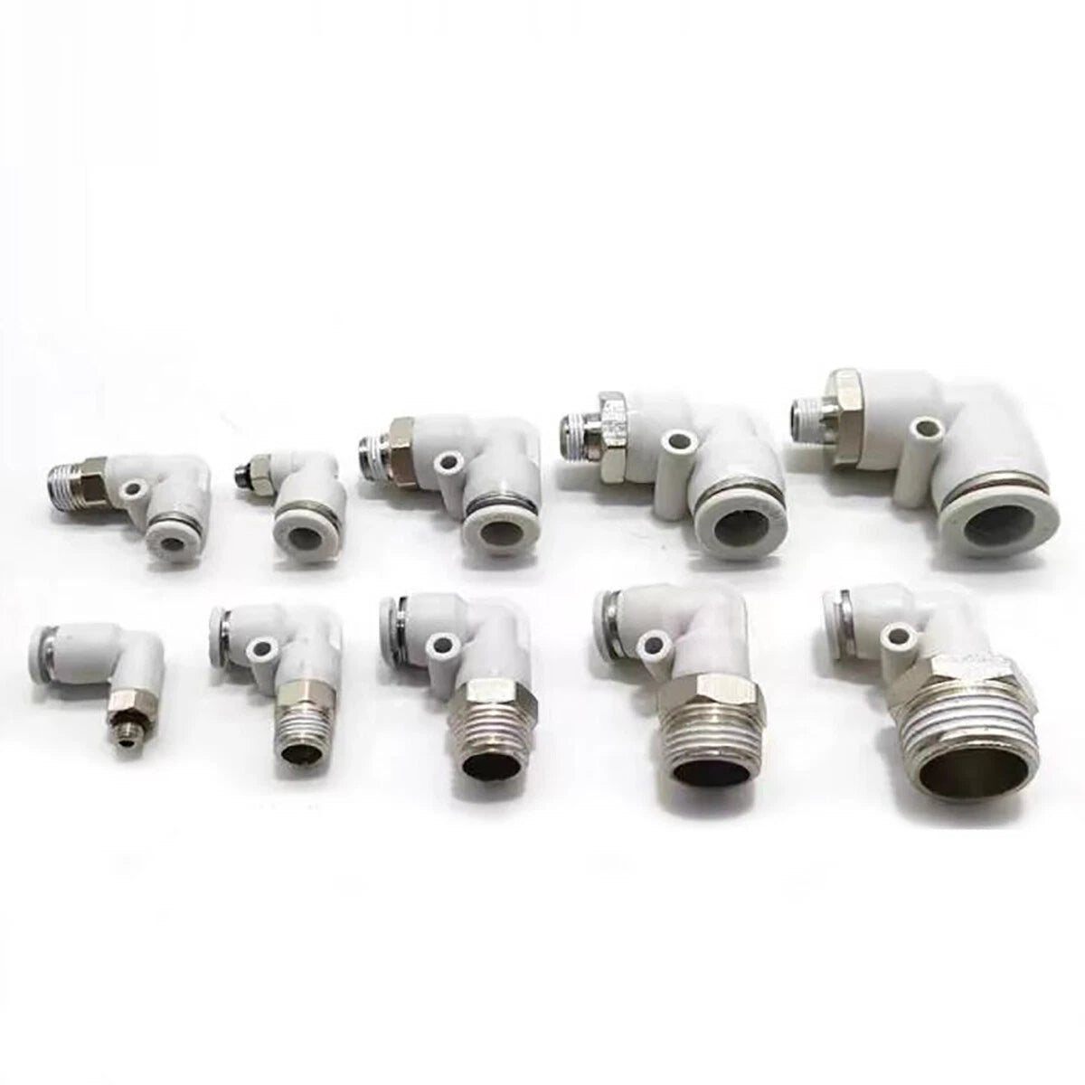 Pneumatic Male 90° Elbow Push-In Fitting | Tube OD 4–16mm Air Hose Connector
