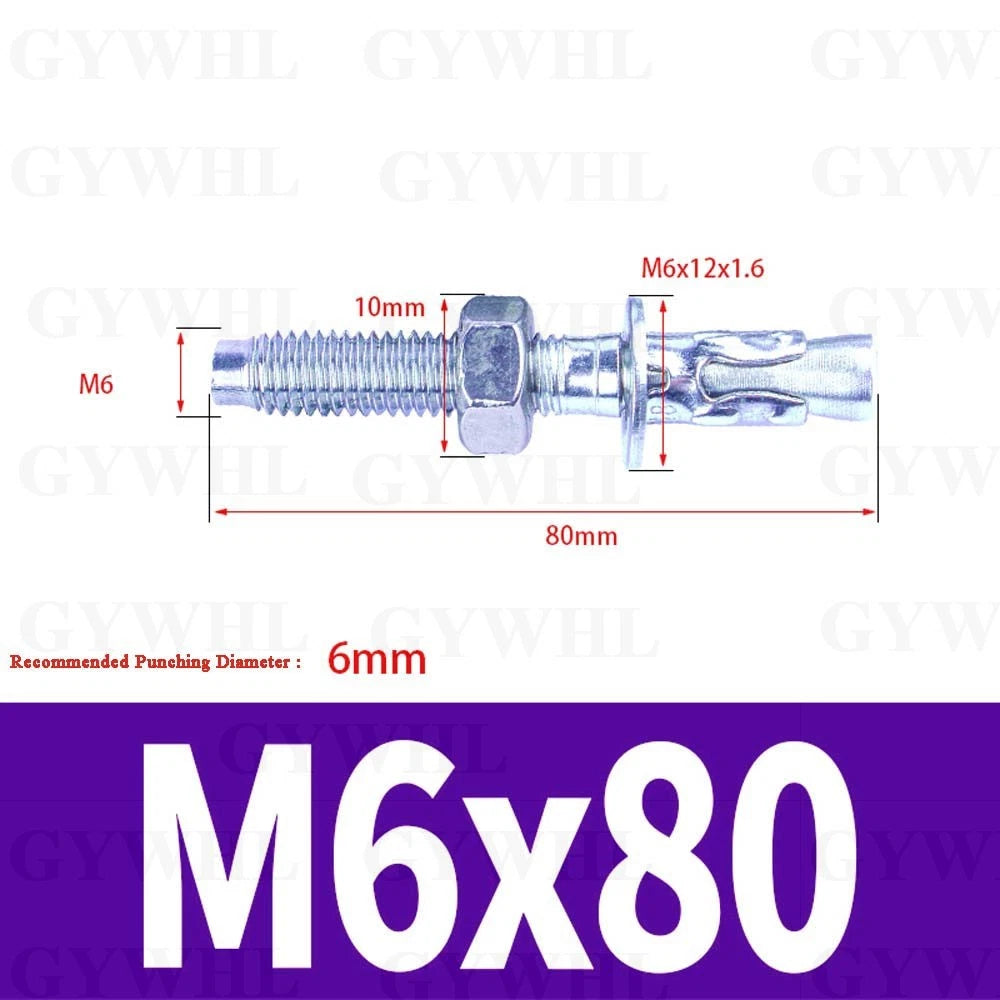 Hex Head Expansion Anchor Bolts — M6 to M20, Stainless Steel A2 & Zinc Plated, Extra Long