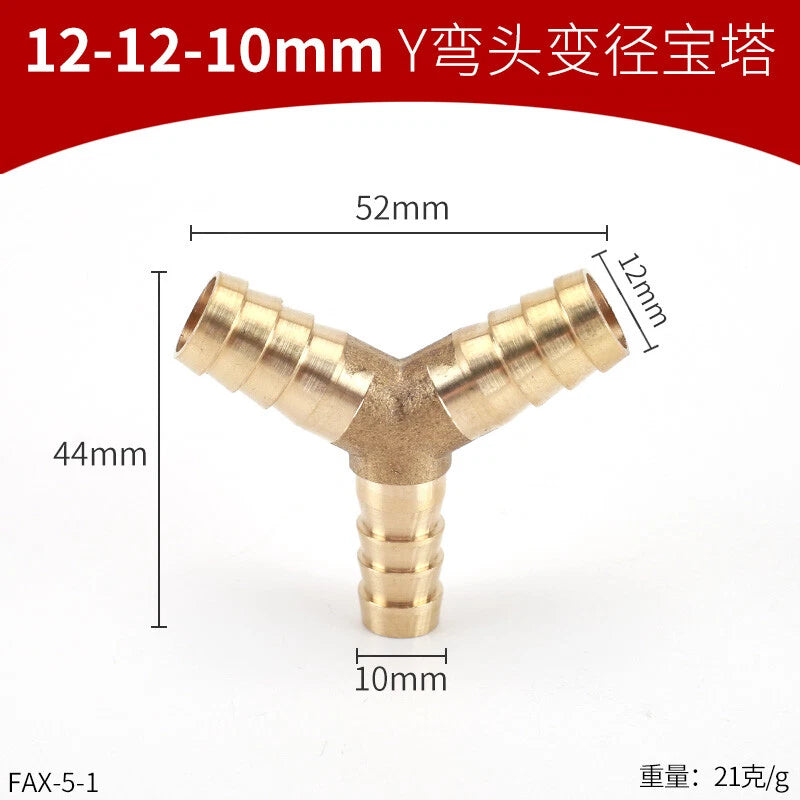 Brass Reducing Hose Fittings – Straight, L, T & Y Connectors for Gas & Air Tube