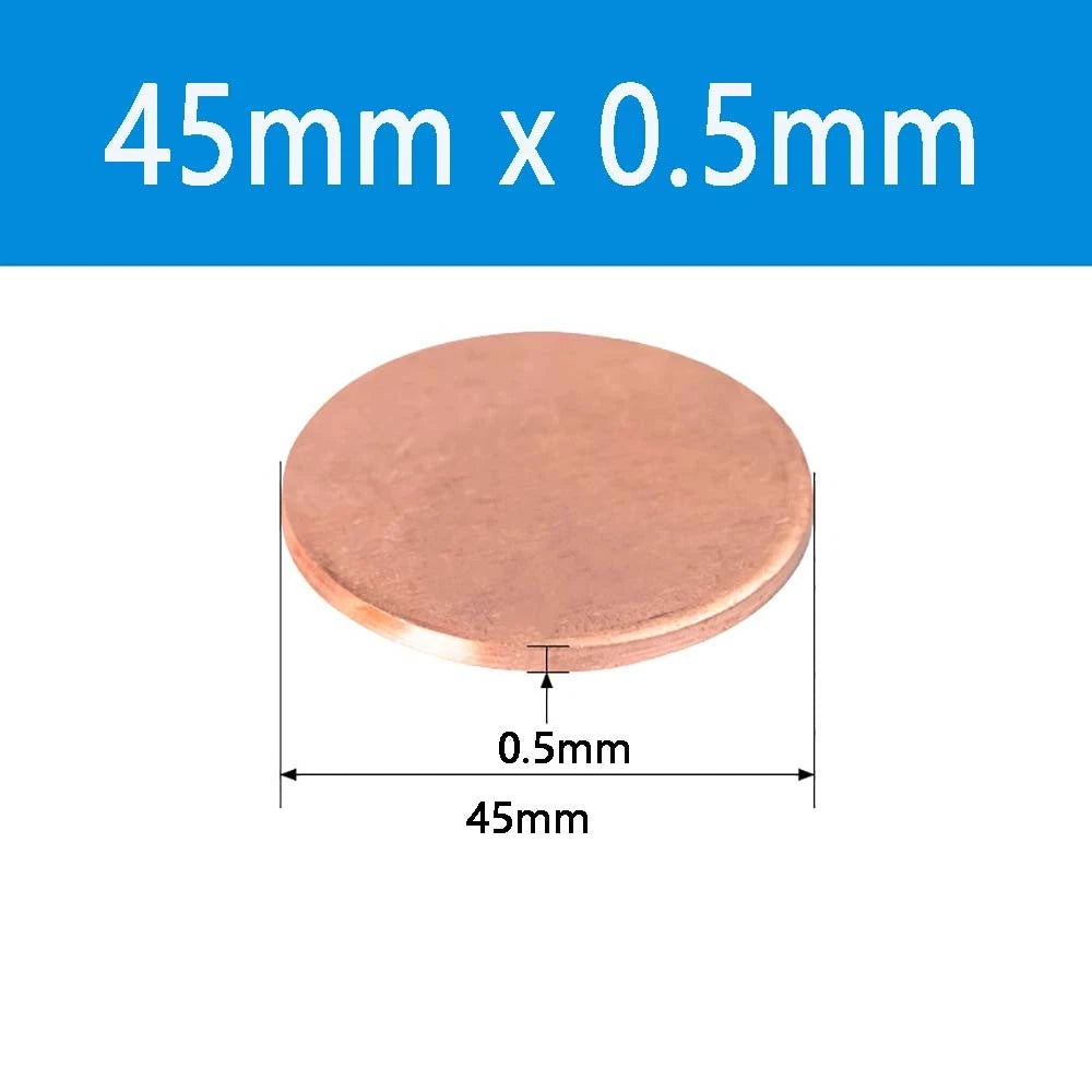 T2 Solid Pure Round Copper Sheet Flat Round Copper Disc Blank Round Metal Sheet