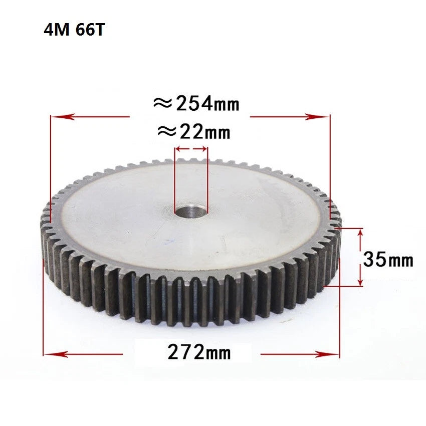 45# Steel 4Mod 10T-80T Spur Gears Thickness 35mm Motor Pinion Transmission Gear