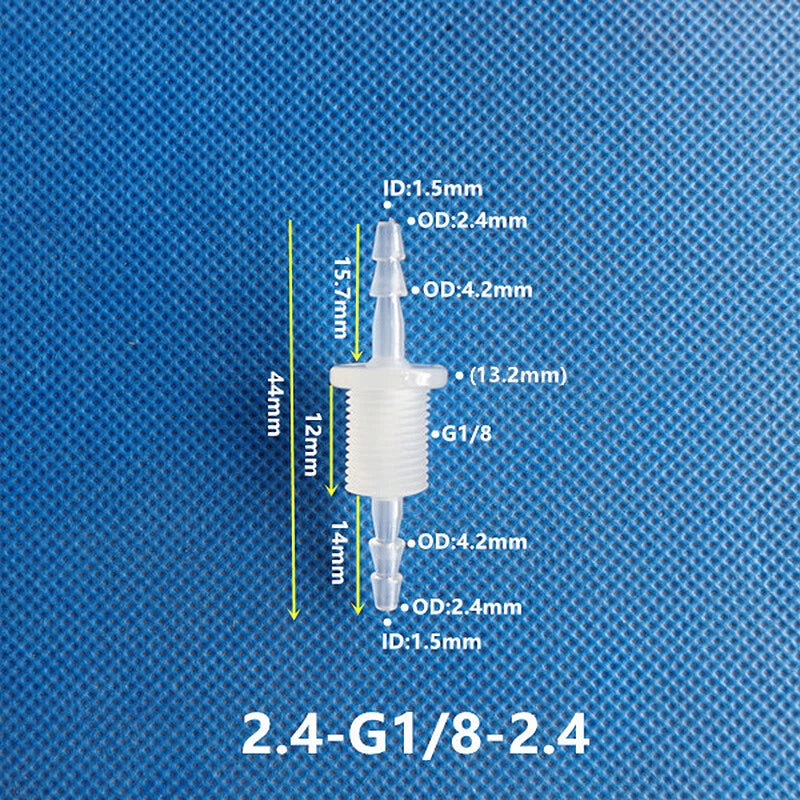 Bulkhead Straight Plastic Hose Connector with Nut — Barbed Thread Pipe Fitting