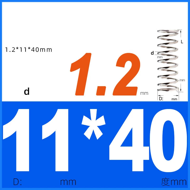 Compression Spring 1.2mm Wire Dia 8mm - 13mm OD Small Pressure Springs