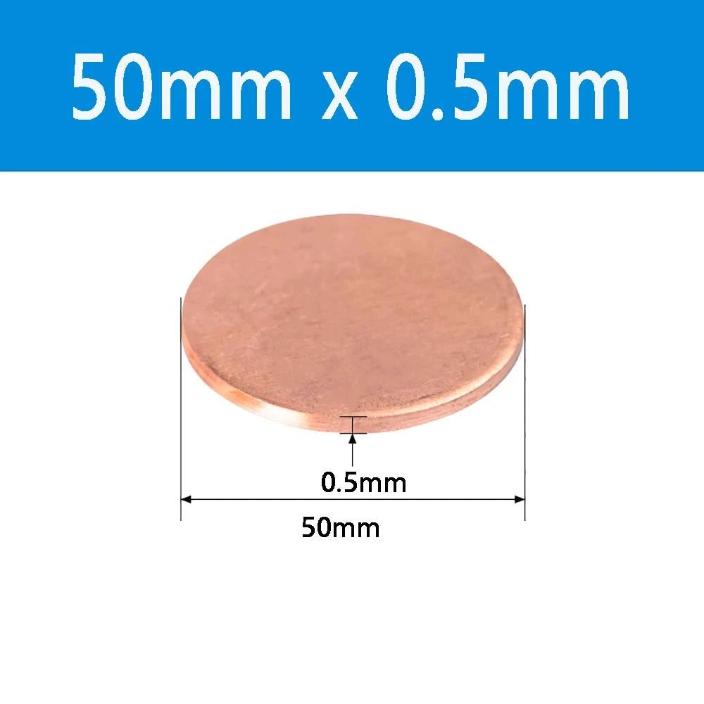 T2 Solid Pure Round Copper Sheet Flat Round Copper Disc Blank Round Metal Sheet