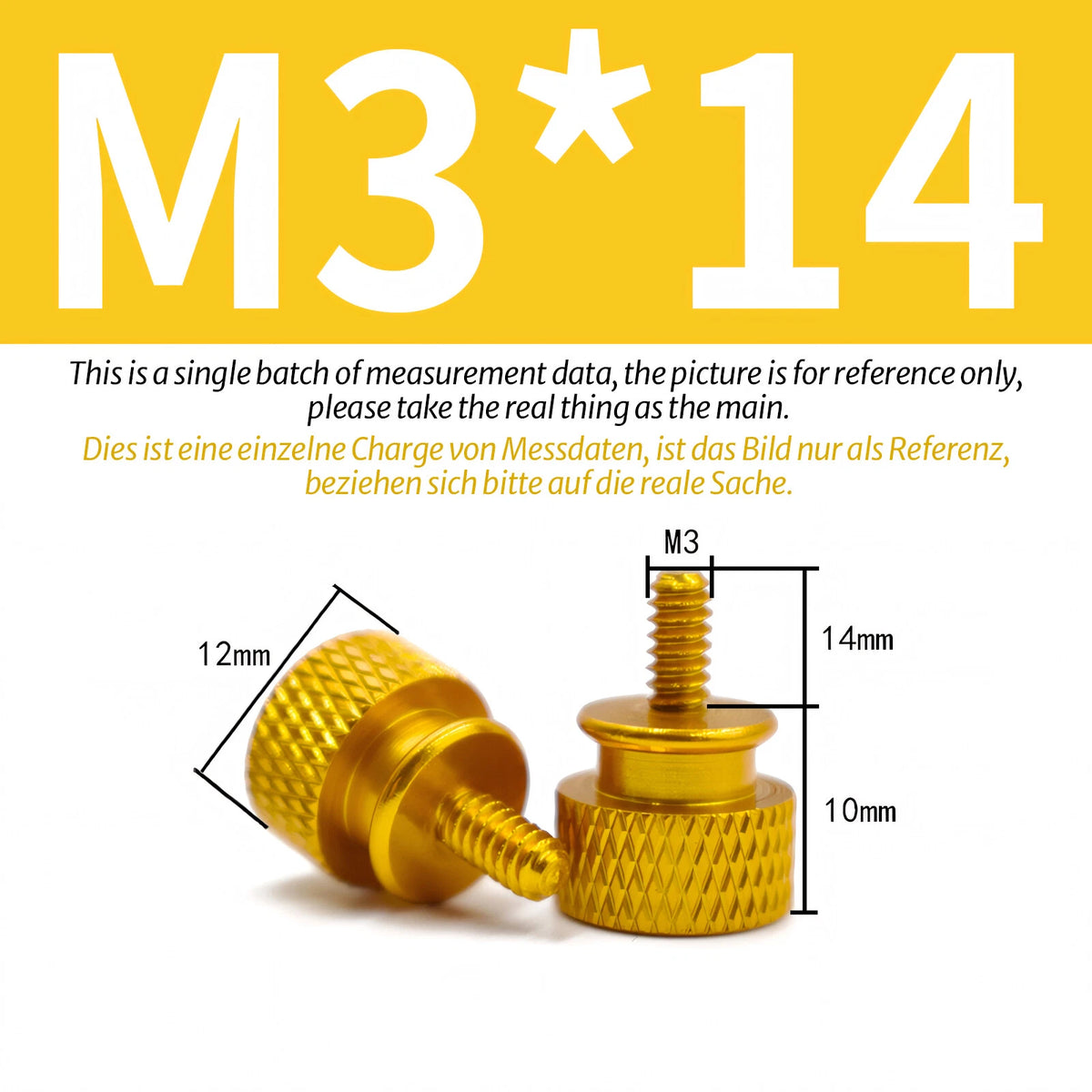 M3 Knurled Thumb Screws – Colorful Aluminum Alloy Hand-Tighten Grip Bolts