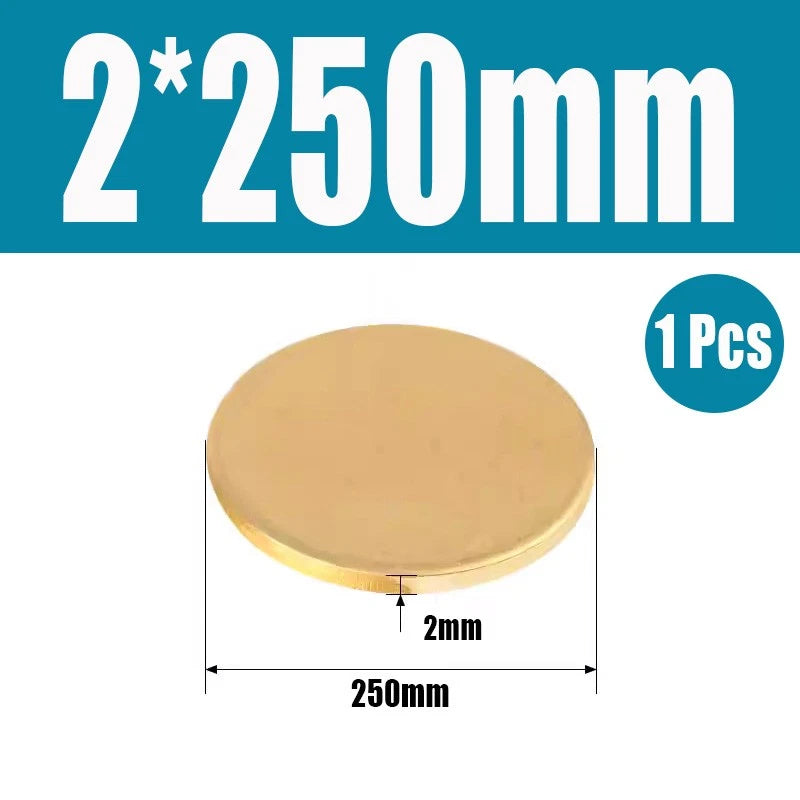 Thick 0.5mm-6mm Solid Brass Discs Blanks Discs Ø 20mm-300mm Metal Round Sheets