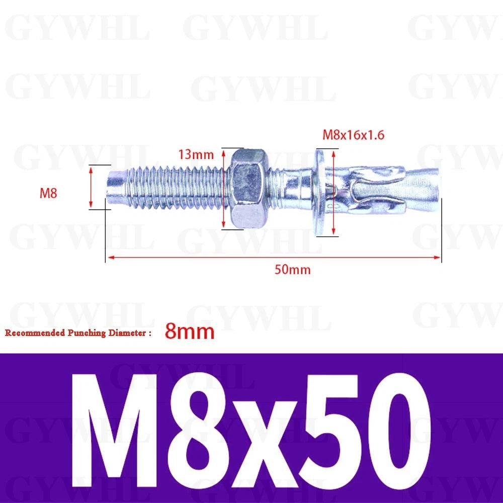 Hex Head Expansion Anchor Bolts — M6 to M20, Stainless Steel A2 & Zinc Plated, Extra Long