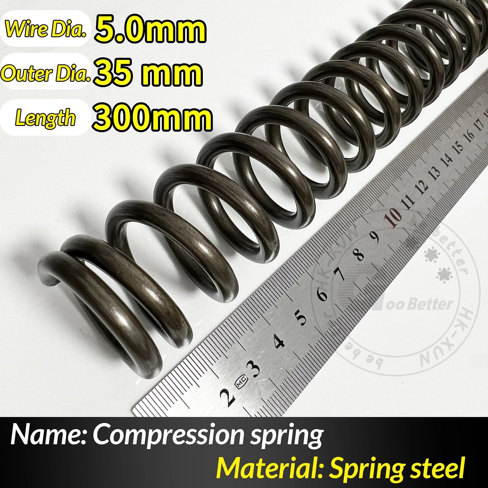 Compression Spring Pressure Springs, Wire Dia 4-5mm, OD 20-80mm, Length 300mm