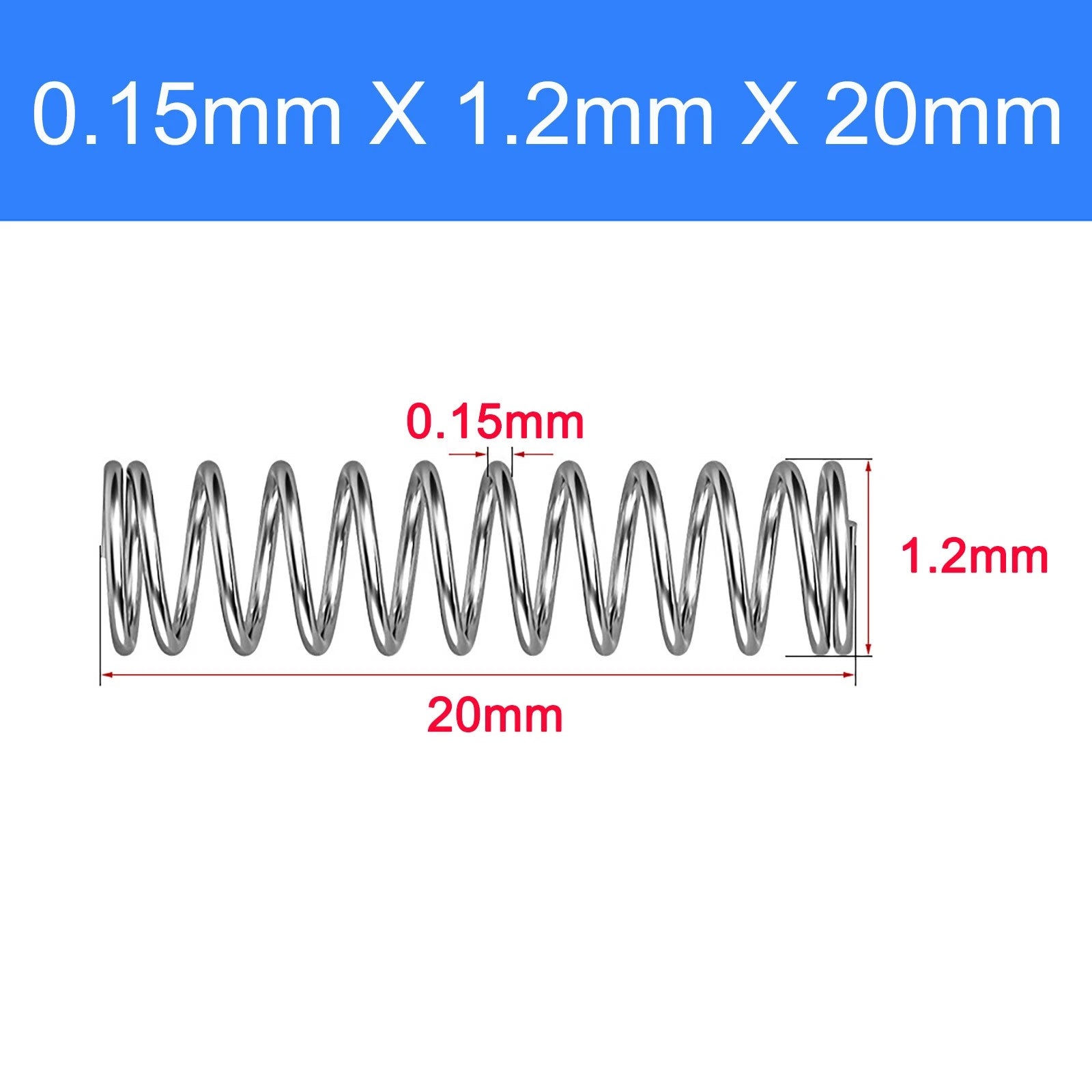 Small Micro Compression Spring Stainless Steel 0.1mm Wire Miniature Precision