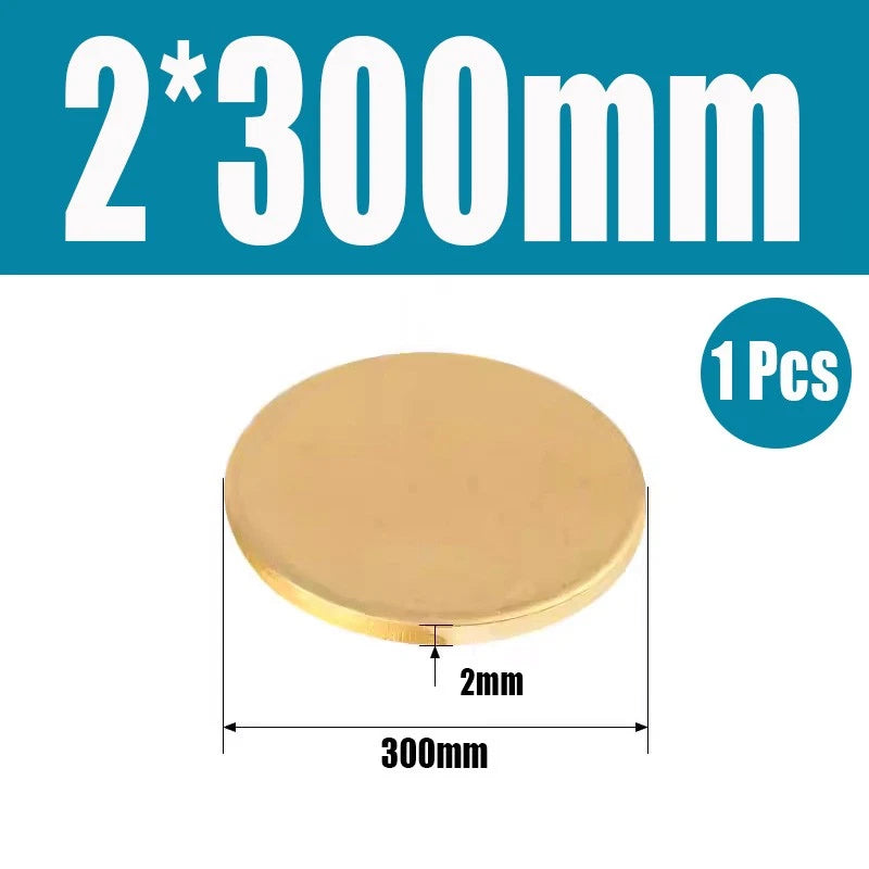 Thick 0.5mm-6mm Solid Brass Discs Blanks Discs Ø 20mm-300mm Metal Round Sheets