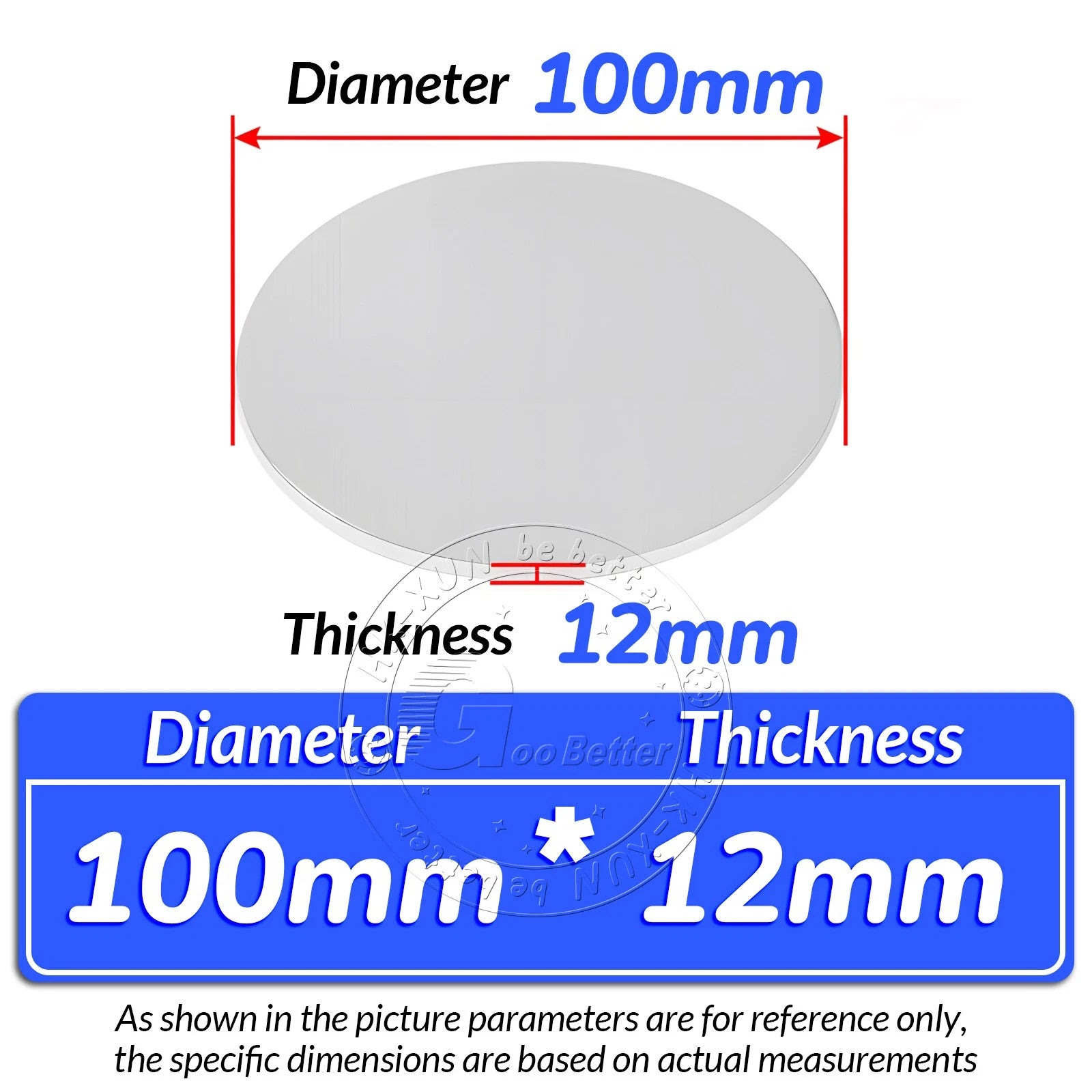 Round 6061 Aluminum Sheet Disc Plate 1mm-20mm Thick DIY Model Craft Art Handmade