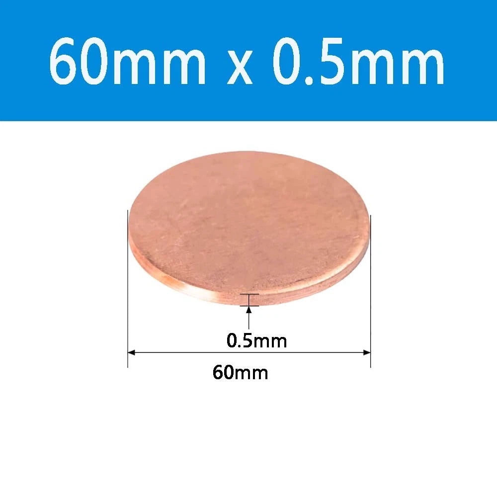 T2 Solid Pure Round Copper Sheet Flat Round Copper Disc Blank Round Metal Sheet