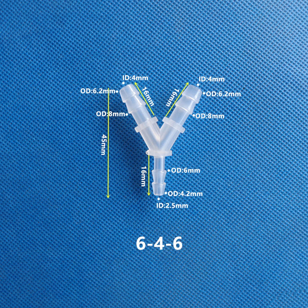Y-Type 3-Way Barbed Hose Connector — Plastic Tee Fitting for Tube & Pipe