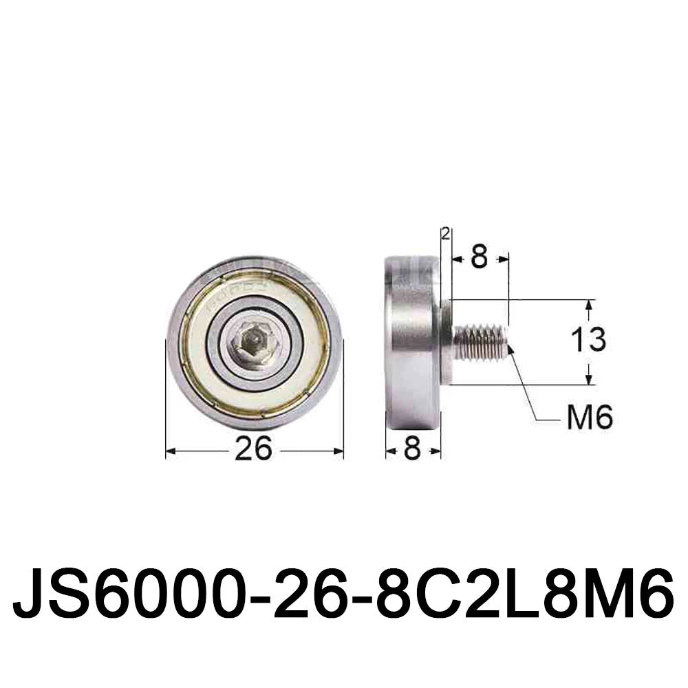 NTBG 7-52mm Metal Ball Bearing Pulley Flat Roller Guiding Wheel M3-M10 Threaded