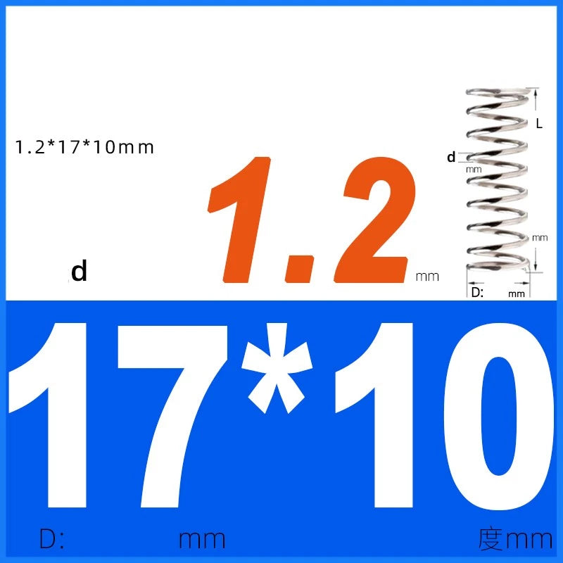Compression Spring 1.2mm Wire Dia 14mm - 20mm OD Small Pressure Springs