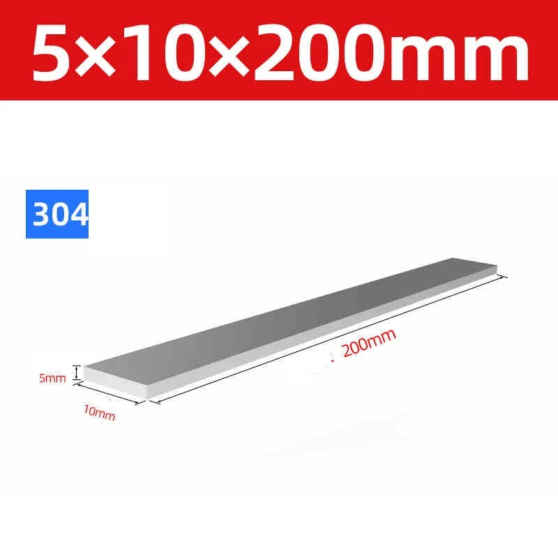 304 Stainless Steel Flat Bar Metal Plate Strip Width 10mm-80mm Thick 3mm to 20mm