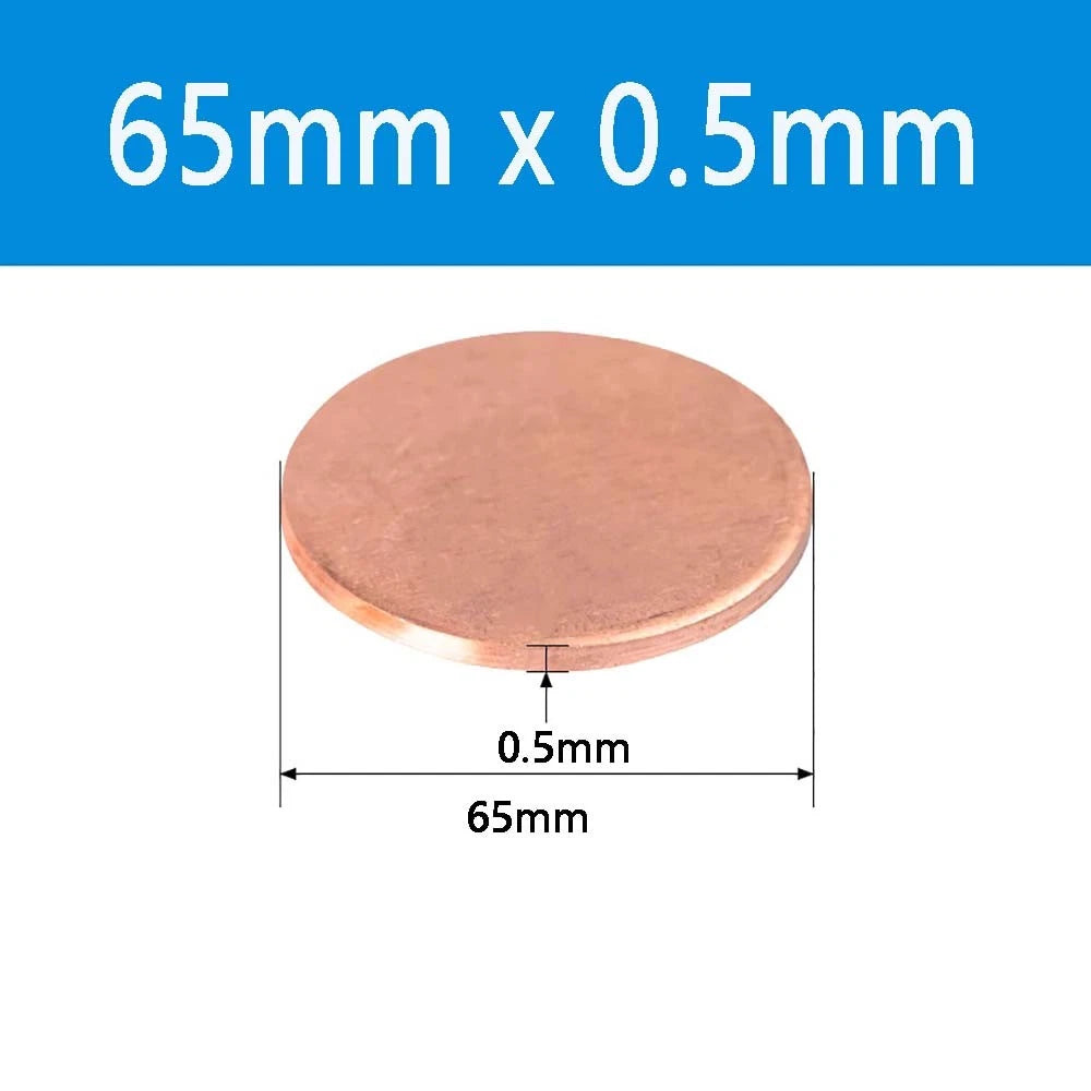 T2 Solid Pure Round Copper Sheet Flat Round Copper Disc Blank Round Metal Sheet