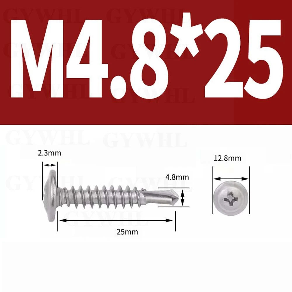 M4.2 M4.8 Self Drilling Wafer Head Screws – Steel & Stainless for Sheet Metal