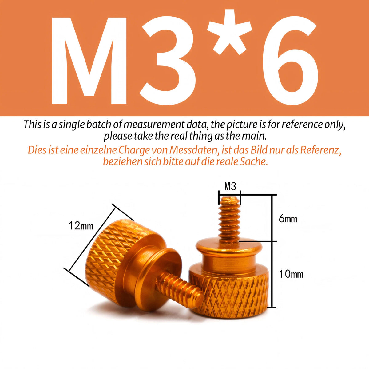 M3 Knurled Thumb Screws – Colorful Aluminum Alloy Hand-Tighten Grip Bolts