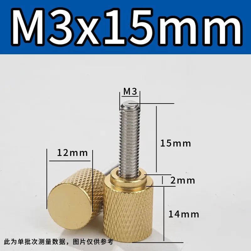M3 Knurled Thumb Screws – Colored Anodized Aluminum, 6mm to 100mm, 10 Colors - HomeDIYer