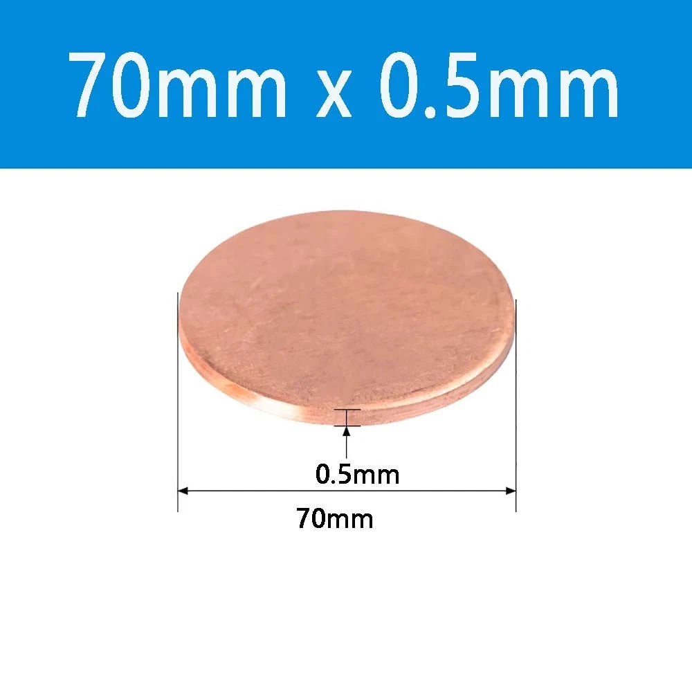 T2 Solid Pure Round Copper Sheet Flat Round Copper Disc Blank Round Metal Sheet