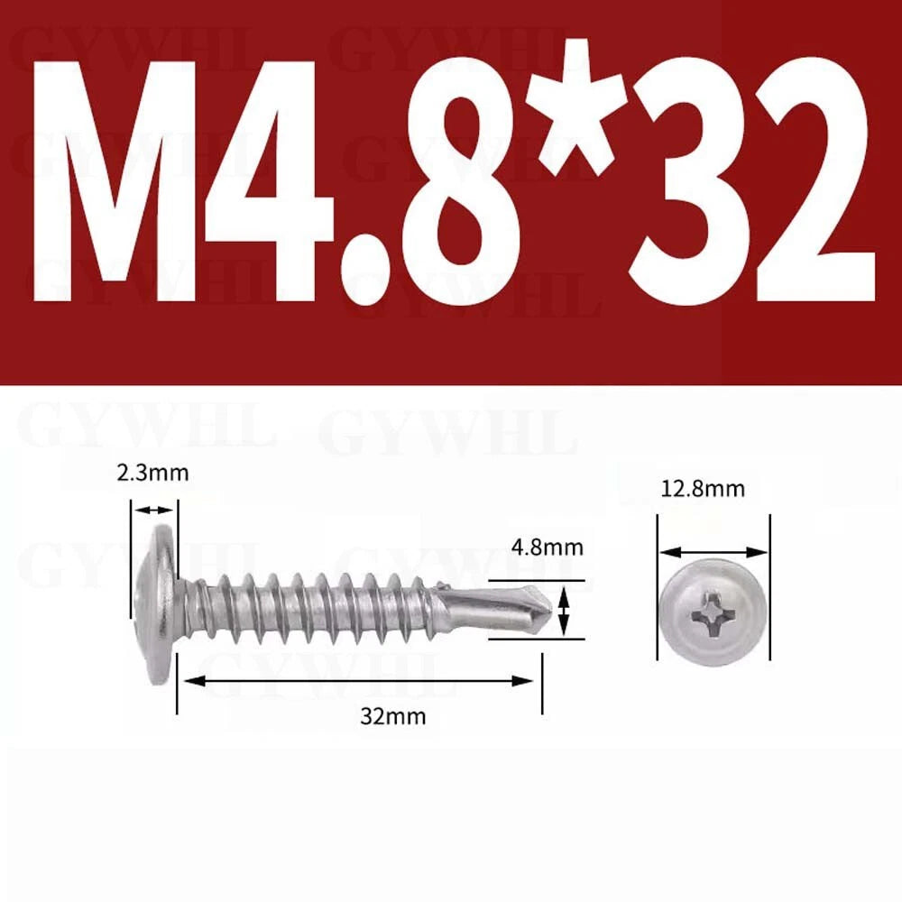 M4.2 M4.8 Self Drilling Wafer Head Screws – Steel & Stainless for Sheet Metal