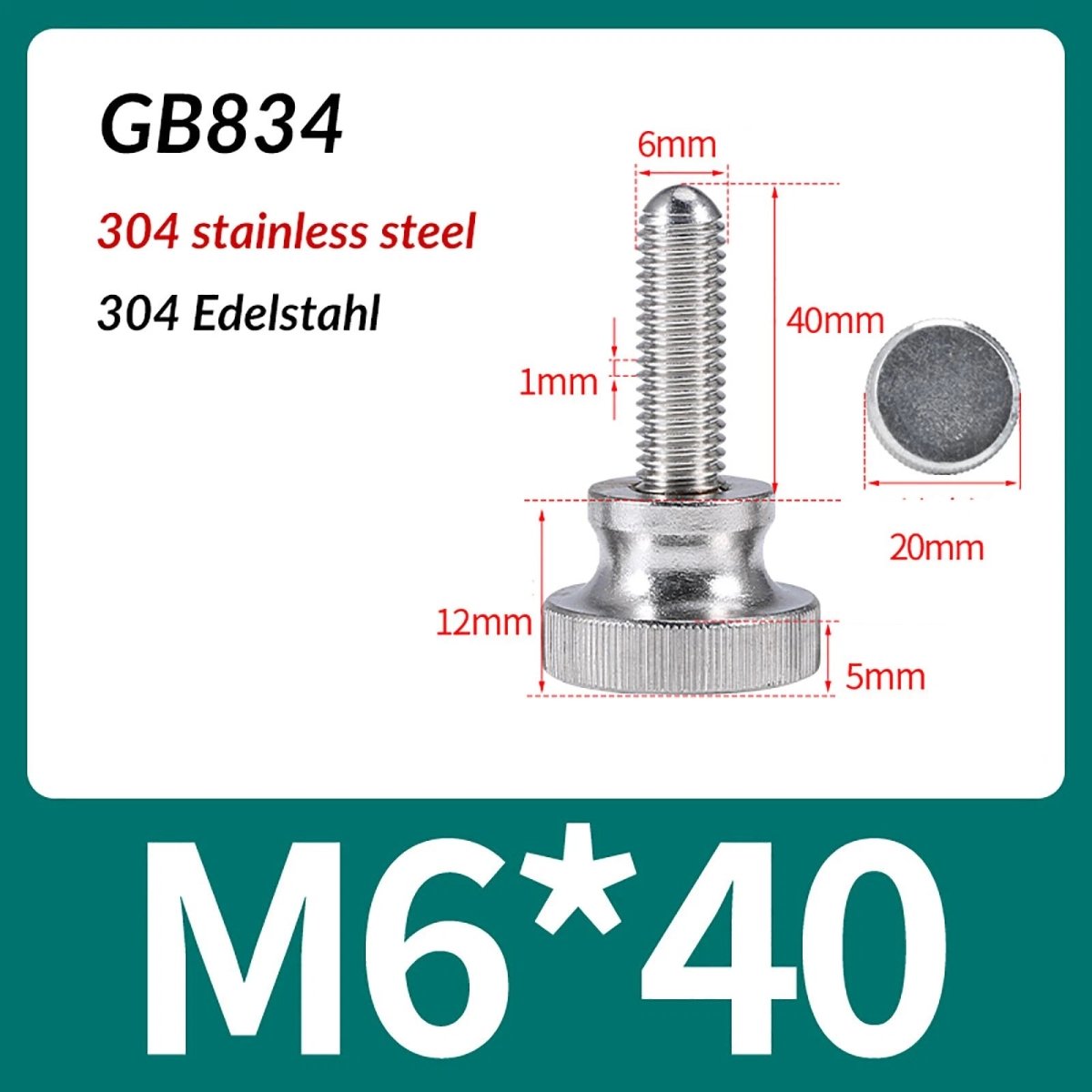A2 Stainless Steel Knurled Thumb Screws – M2 to M10, Hand Turn Knob Bolts, 4 - 60mm Lengths - HomeDIYer